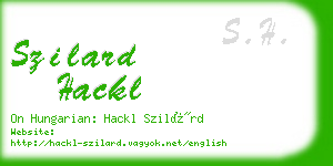 szilard hackl business card